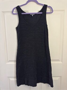 Toad & Co Sz S Black Samba Wave Textured Tank Sleeveless A Line Dress Organic